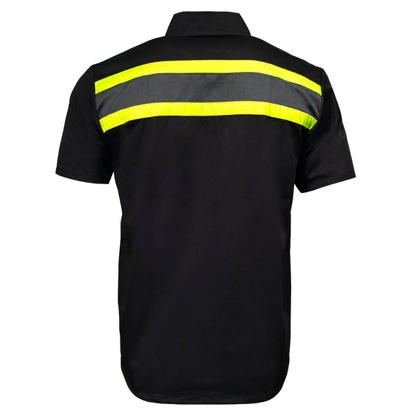 MMCC Men's Petrol Classic Mechanic Button Up Shirt - Dual Chest Pockets - Microfiber Panel - Rider Ready - MMC16007