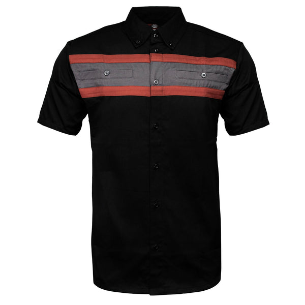 MMCC Men's Petrol Classic Mechanic Button Up Shirt - Dual Chest Pockets - Microfiber Panel - Rider Ready - MMC16008