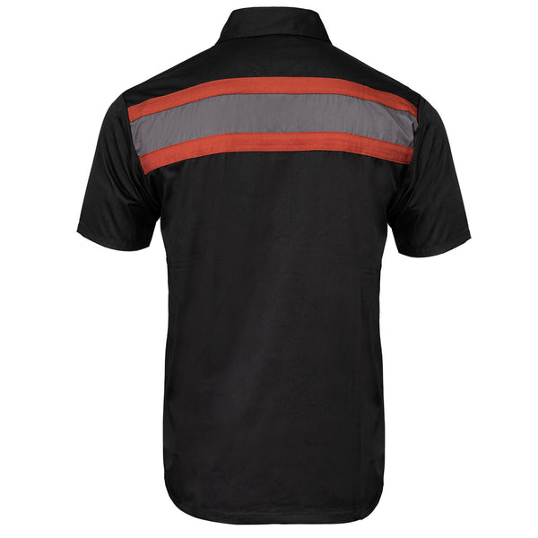 MMCC Men's Petrol Classic Mechanic Button Up Shirt - Dual Chest Pockets - Microfiber Panel - Rider Ready - MMC16008