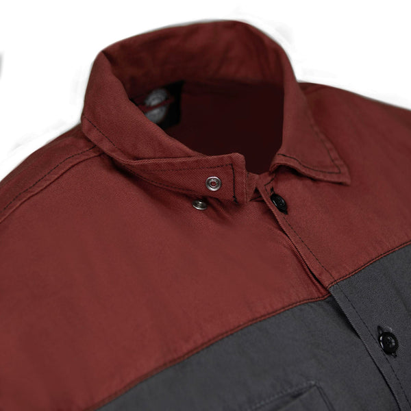 MMCC Men's Pit Stop Classic Mechanic Button Up Shirt - Dual Chest Pockets - Microfiber Panel - Rider Ready - MMC16009
