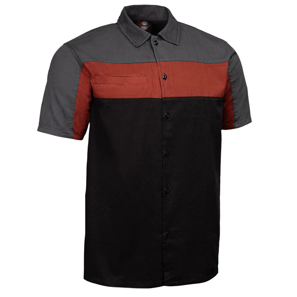 MMCC Men's Pit Stop Classic Mechanic Button Up Shirt - Dual Chest Pockets - Microfiber Panel - MMC16010