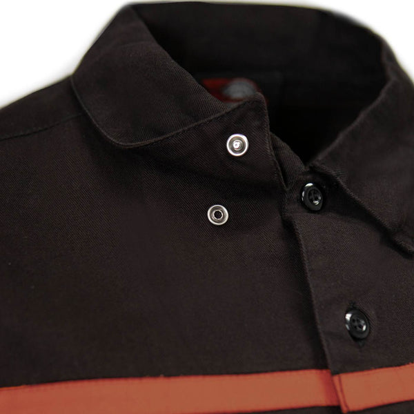 MMCC Men's Gear Head Black/Texas Orange Mechanic Shirt - Microfiber Panel - MMC16018