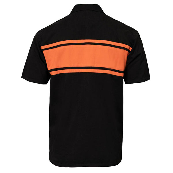 MMCC Men's Gear Head Classic Mechanic Button Up Shirt - Dual Chest Pockets - Microfiber Panel - MMC16022