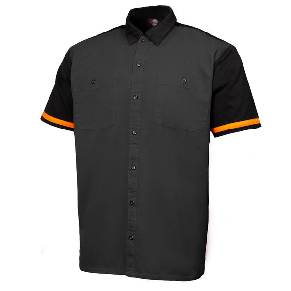 MMCC Men's Pit Line Poly-Blend Mechanic Shirt - MMC16023