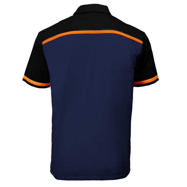 MMCC Men's Pit Line Mechanic Button Up Shirt - Dual Chest Pockets - Microfiber Panel - Rider Ready - MMC16026