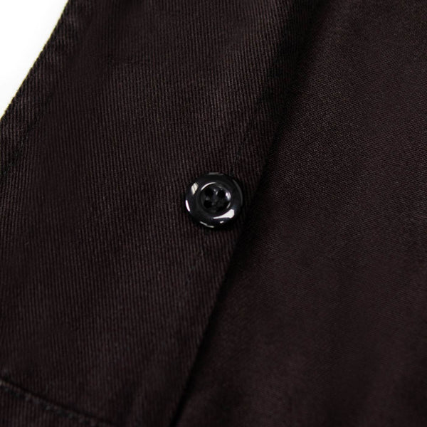MMCC Men's Reveline Black Orange Grey Classic Mechanic Shirt - 100% Cotton W/ Microfiber Panel - MMC16029