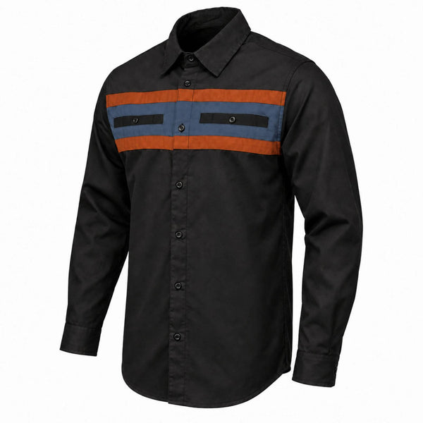 MMCC Men's Shift Crew Long Sleeve Vented Mechanic Shop Shirt - MMC16156