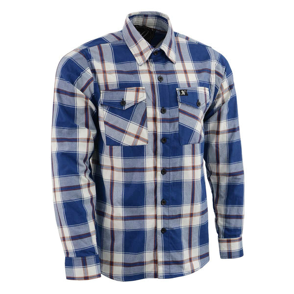 Milwaukee Leather Men’s Plaid Flannel Long Sleeve Shirt with Chest Pockets