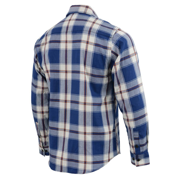 Milwaukee Leather Men’s Plaid Flannel Long Sleeve Shirt with Chest Pockets