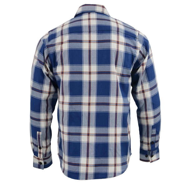 Milwaukee Leather Men’s Plaid Flannel Long Sleeve Shirt with Chest Pockets