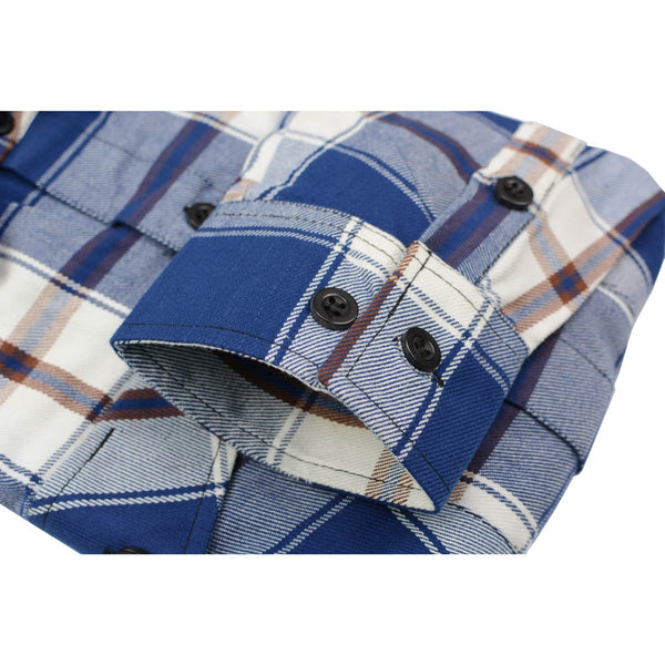 Milwaukee Leather Men’s Plaid Flannel Long Sleeve Shirt with Chest Pockets