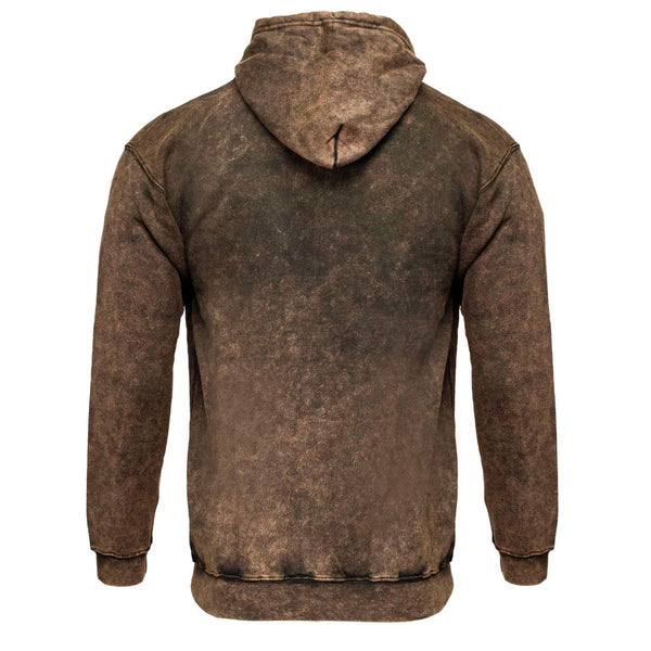Milwaukee Leather MNG11685 Men's Dark Brown and Black Zipper Front Premium Cotton Hoodie
