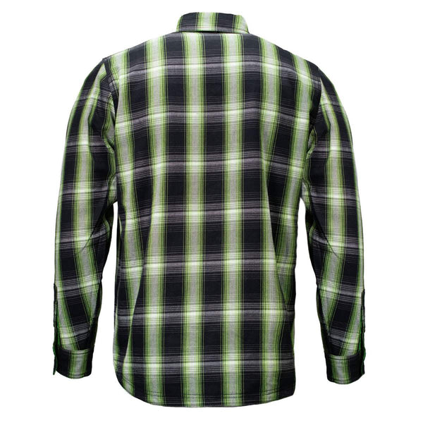 MMCC Men's 'Sidewinder' Reversible Flannel Shirt - 100% Cotton Snap Front Plaid w/ Chest and Hand Pockets - MNG11801