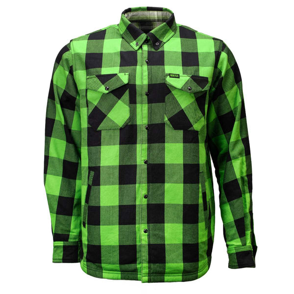 MMCC Men's 'Sidewinder' Reversible Flannel Shirt - 100% Cotton Snap Front Plaid w/ Chest and Hand Pockets - MNG11801