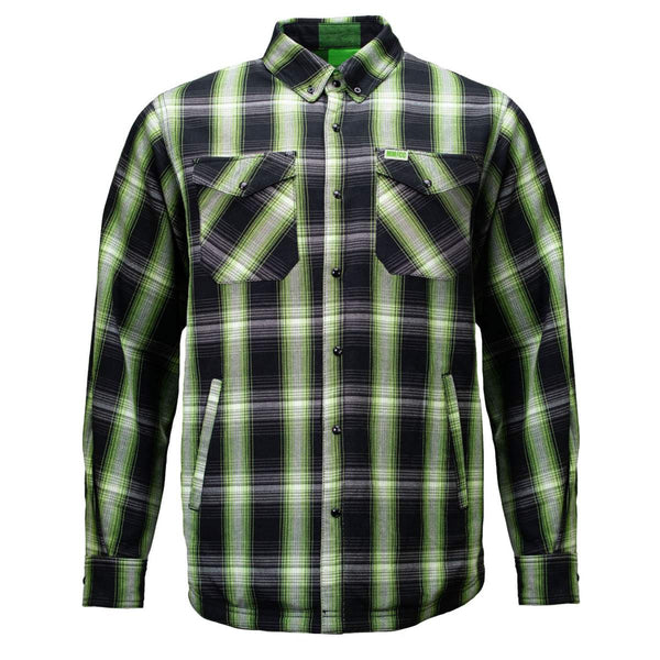 MMCC Men's 'Sidewinder' Reversible Flannel Shirt - 100% Cotton Snap Front Plaid w/ Chest and Hand Pockets - MNG11801
