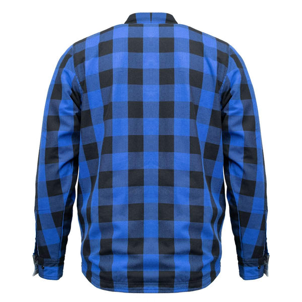 MMCC Men's 'Maverick' Reversible Flannel Shirt - 100% Cotton Snap Front Plaid w/ Chest and Hand Pockets - MNG11802