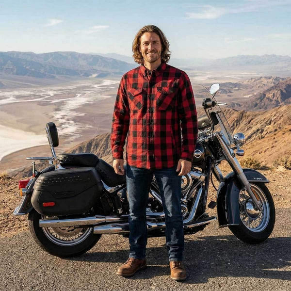 MMCC Men's 'Ricochet' Reversible Flannel Shirt - 100% Cotton Snap Front Plaid w/ Chest and Hand Pockets - MNG11803