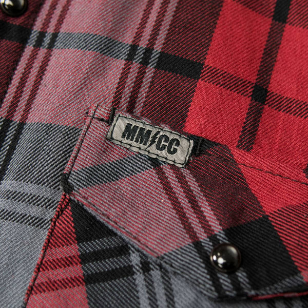 MMCC Men's Ricochet Reversible Flannel Shirt - 100% Cotton Snap Front Plaid w/ Chest and Hand Pockets - MNG11803