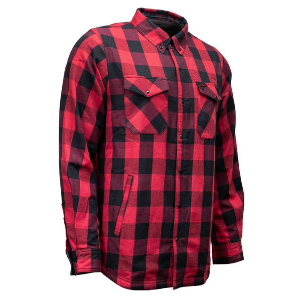 MMCC Men's 'Ricochet' Reversible Flannel Shirt - 100% Cotton Snap Front Plaid w/ Chest and Hand Pockets - MNG11803