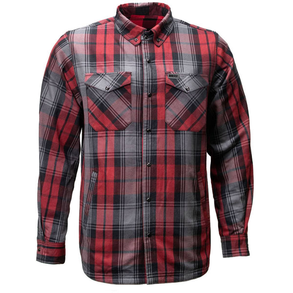MMCC Men's Ricochet Reversible Flannel Shirt - 100% Cotton Snap Front Plaid w/ Chest and Hand Pockets - MNG11803