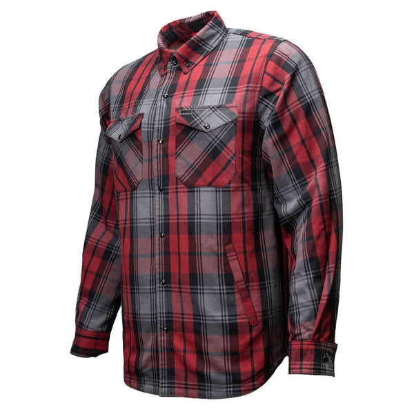 MMCC Men's 'Ricochet' Reversible Flannel Shirt - 100% Cotton Snap Front Plaid w/ Chest and Hand Pockets - MNG11803