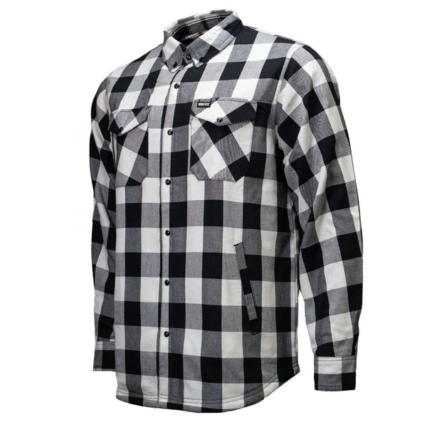 MMCC Men's Desperado Reversible Flannel Shirt - 100% Cotton Snap Front Plaid w/ Chest and Hand Pockets - MNG11804