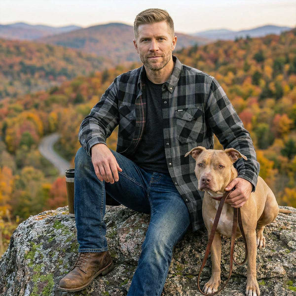 MMCC Men's 'Deadwood' Reversible Flannel Shirt - 100% Cotton Snap Front Plaid w/ Chest and Hand Pockets - MNG11805