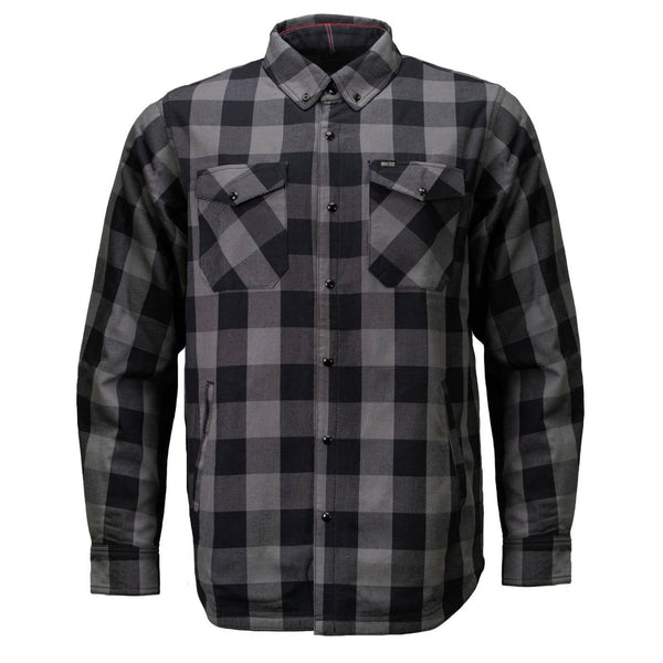 MMCC Men's Deadwood Reversible Flannel Shirt - 100% Cotton Snap Front Plaid w/ Chest and Hand Pockets - MNG11805