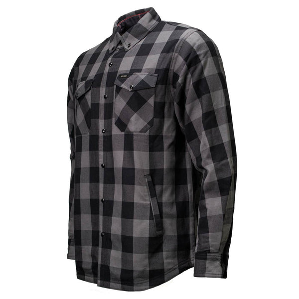 MMCC Men's 'Deadwood' Reversible Flannel Shirt - 100% Cotton Snap Front Plaid w/ Chest and Hand Pockets - MNG11805