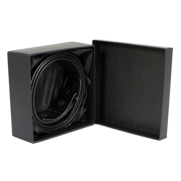 Milwaukee Leather MP7112 Men's We The People Black Leather Belt w/ Interchangeable Buckle - 1.5 inches Wide