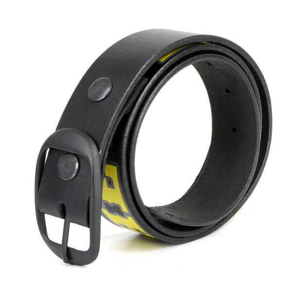 Milwaukee Leather MP7112 Men's We The People Black Leather Belt w/ Interchangeable Buckle - 1.5 inches Wide
