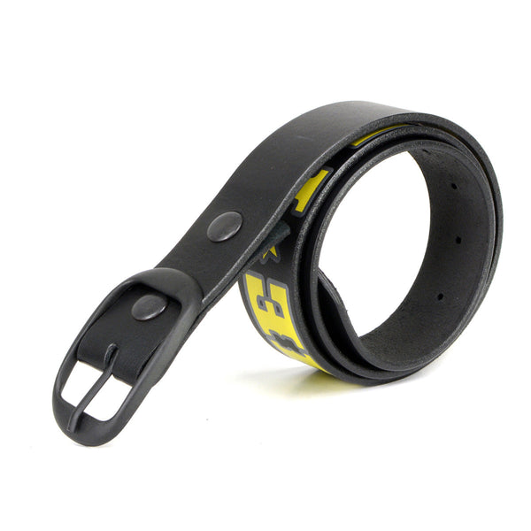 Milwaukee Leather MP7112 Men's We The People Black Leather Belt w/ Interchangeable Buckle - 1.5 inches Wide