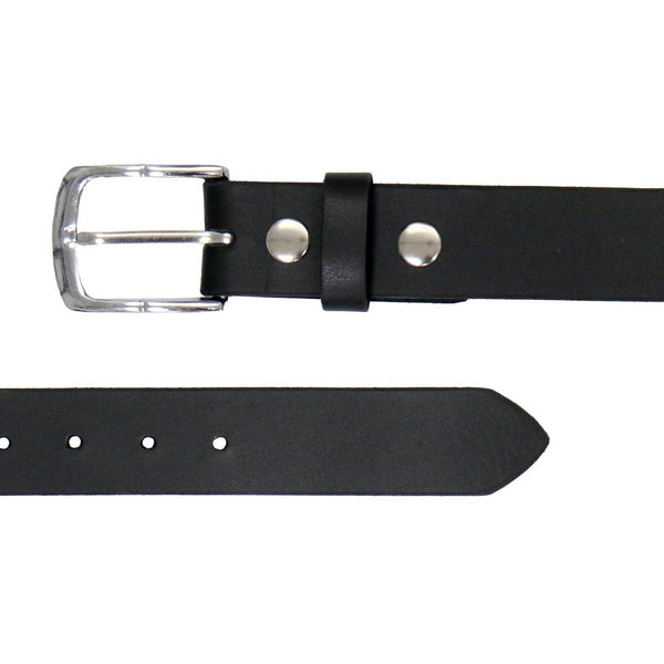 Milwaukee Leather Men's Black Diamond Accent Genuine Leather Belt w/ Interchangeable Buckle - MP7132