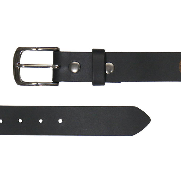 Milwaukee Leather Men's Black Star Emblem Genuine Leather Belt w/ Interchangeable Buckle - MP7134