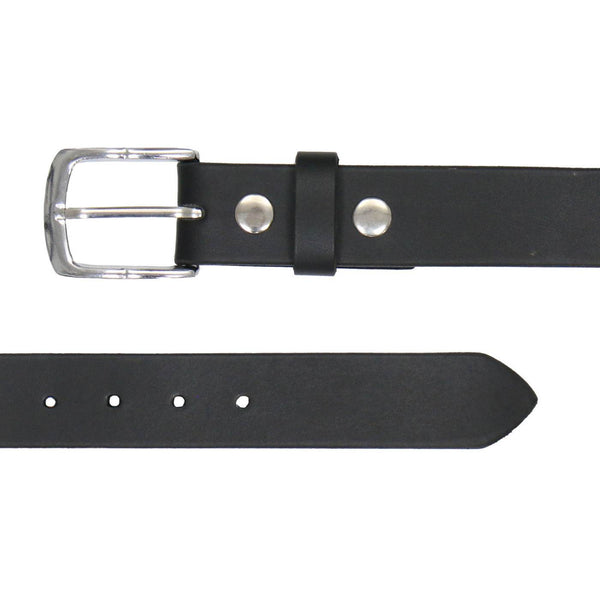 Milwaukee Leather Men's Black Playing Card Emblem Leather Belt with Interchangeable Buckle - MP7139