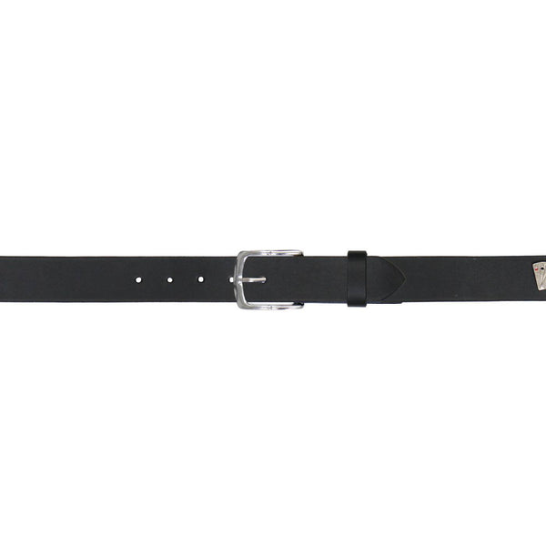 Milwaukee Leather Men's Black Playing Card Emblem Leather Belt with Interchangeable Buckle - MP7139