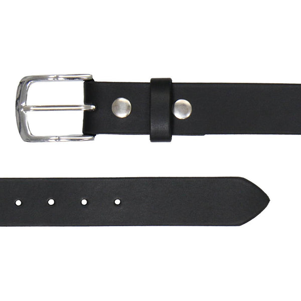 Milwaukee Leather Men's Black The Finger Genuine Leather Belt w/ Interchangeable Buckle - MP7142