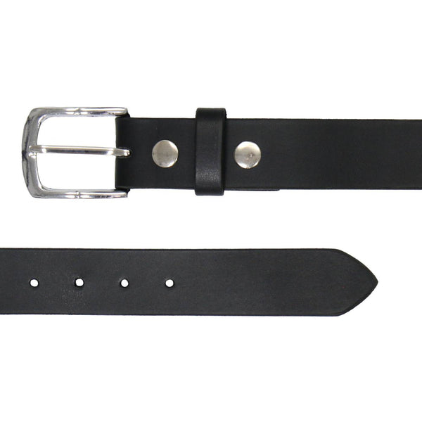 Milwaukee Leather Men's Black Motorcycle Emblem Leather Belt with Interchangeable Buckle - MP7143