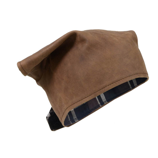 Milwaukee Leather Unisex Brown Leather Neck Warmer - Fleece-Lined Cold Weather Motorcycle Face Cover - MP7590