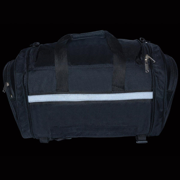 Milwaukee Leather MP8117 Large Black Textile Motorcycle Duffle Style Roll Bag