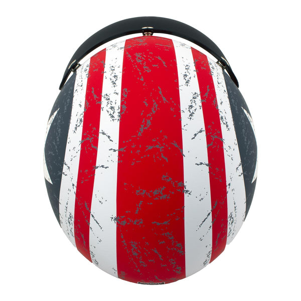Milwaukee Helmets MPH9701DOT Maverick 3/4 Open Face Stars and Stripes Motorcycle Helmet Biker