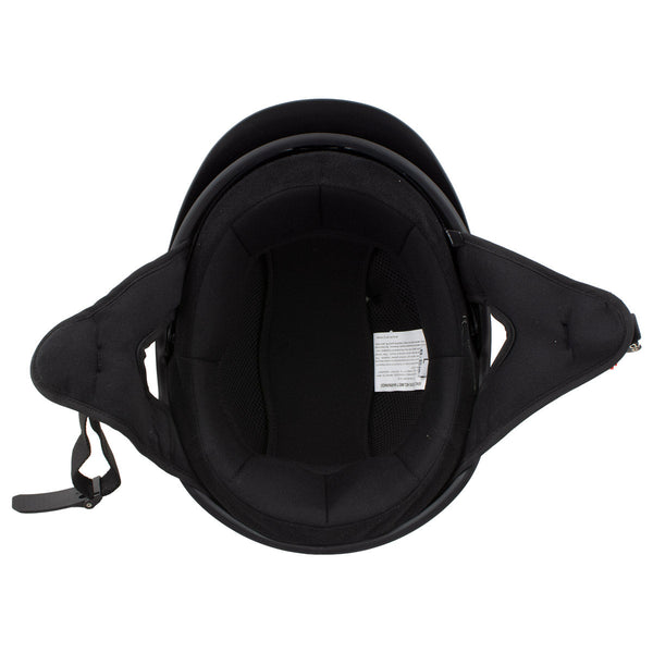 Milwaukee Helmets Momentum Matte Black Half Face Motorcycle Helmet w/ Drop Down Visor DOT Approved MPH9718DOT