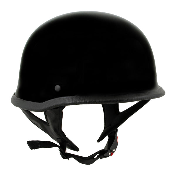 Milwaukee Helmets MPH9741DOT Motorrad DOT German Style Gloss Black Half Face Motorcycle Helmet Biker