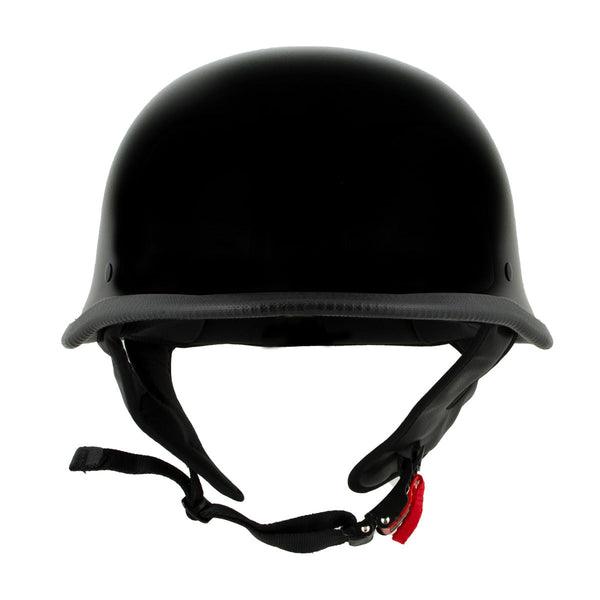Milwaukee Helmets MPH9741DOT Motorrad DOT German Style Gloss Black Half Face Motorcycle Helmet Biker