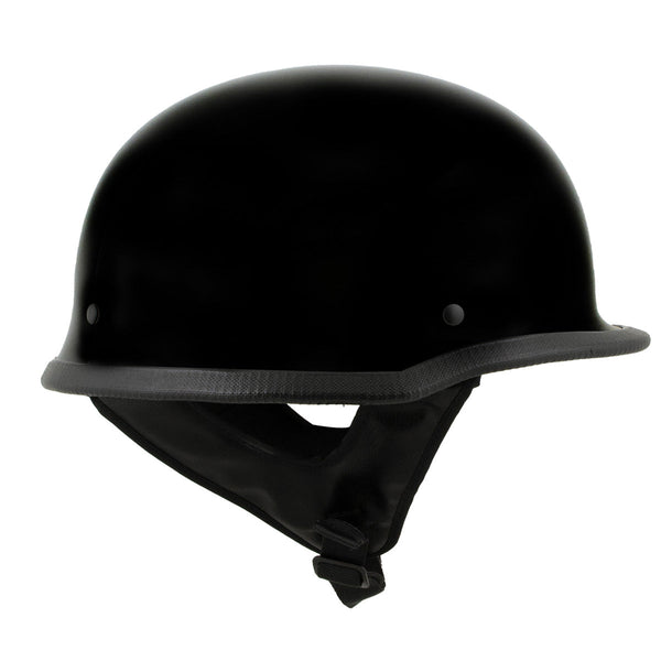 Milwaukee Helmets MPH9741DOT Motorrad DOT German Style Gloss Black Half Face Motorcycle Helmet Biker