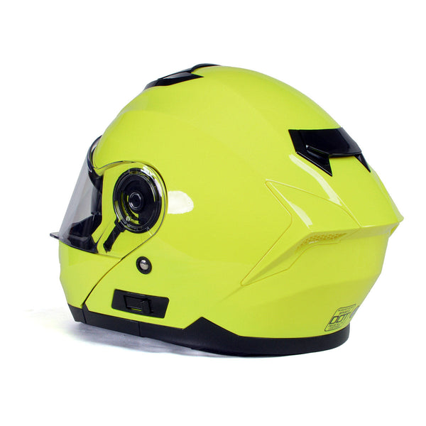 Milwaukee Helmets MPH9819DOT Breeze Green Advanced Motorcycle Modular Helmet Biker w/ Drop Down Visor