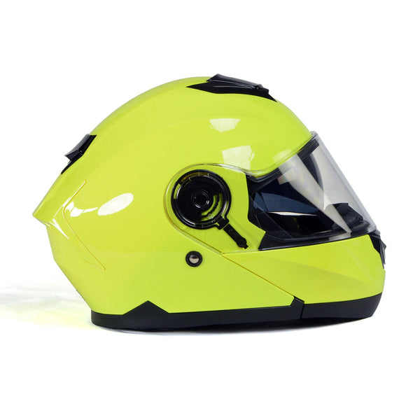 Milwaukee Helmets MPH9819DOT Breeze Green Advanced Motorcycle Modular Helmet Biker w/ Drop Down Visor