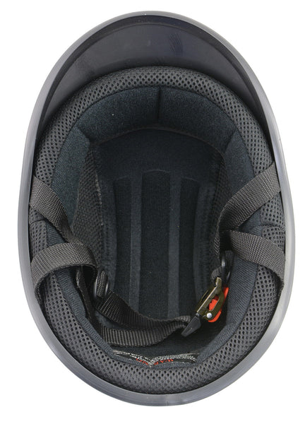 Milwaukee Performance Helmets MPH9860N Derby Novelty Matte Black Half Helmet