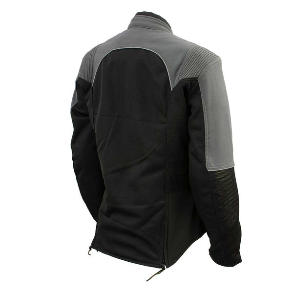 Milwaukee Leather Women's Be Cool Black/Grey Textile Motorcycle Jacket w/ CE Armor - MPL22700