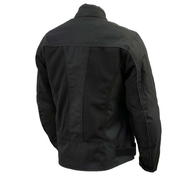Milwaukee Leather Women's Shade Black Textile Motorcycle Jacket w/ CE Armor - MPL22706